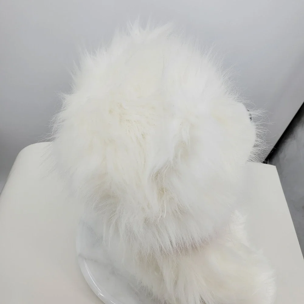 Vintage 1987 Dayton Hudson Santabear White Shaggy Plush Christmas Bear NWT‎ 16in